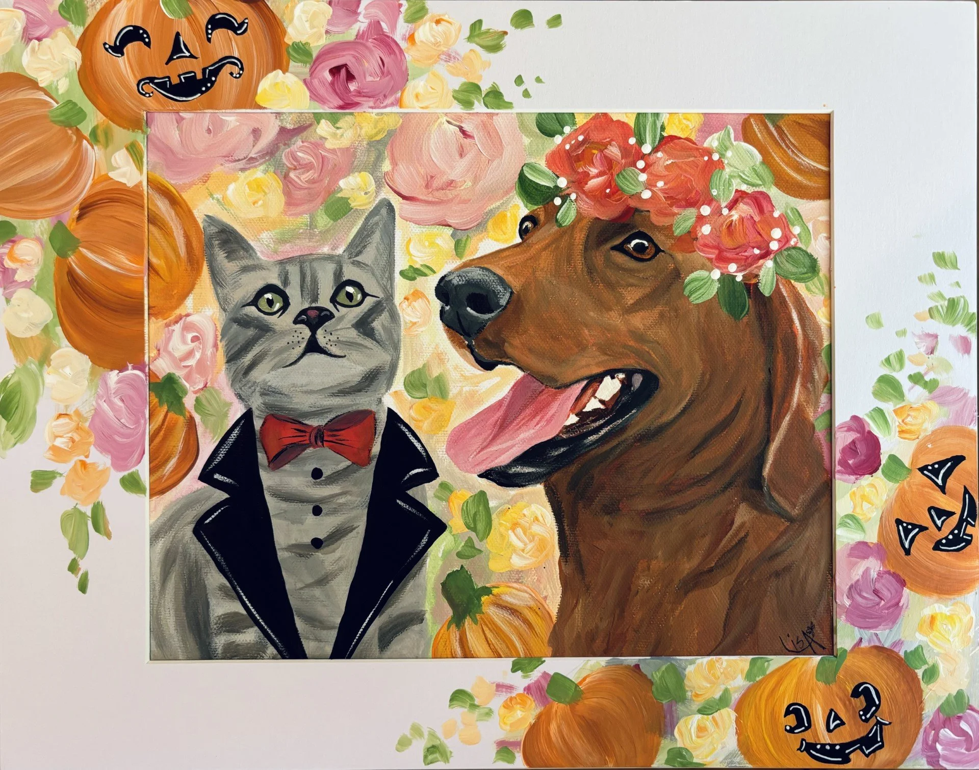Painted Pet Portraits | The Painted Petal | Art Design Studio